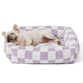 LE SURE dog bed front view shows orthopedic support for restful naps.