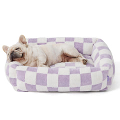 LE SURE dog bed front view shows orthopedic support for restful naps.