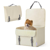 LE SURE Lesure dog car seat folds into a compact briefcase for easy travel.
