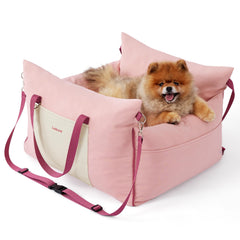 LE SURE Lesure small dog car seat front view for secure travel.