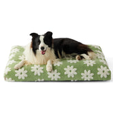 LE SURE large dog bed green top view showcases plush comfort for pets