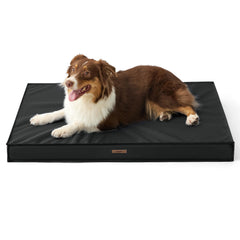 LE SURE outdoor dog bed 30x20 black cover demonstrates rugged durability for indoor or outdoor use.