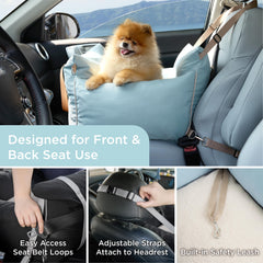 LE SURE Lesure car seat back seat fit with adjustable straps for easy installation.