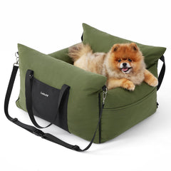 LE SURE lesure small dog car seat front view with waterproof fabric for safe travel