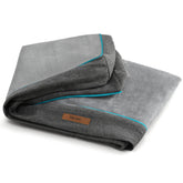LE SURE washable dog bed cover large grey front view shows plush fleece for cozy naps