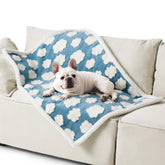 LE SURE waterproof dog blanket with blue cloud texture offers cozy warmth.