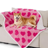 LE SURE large double-sided pink blanket offers cozy warmth for pets on the couch
