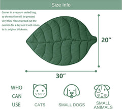 Letalong leaf bed pad side view highlighting thick padding for warmth.