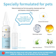 LetsFeed Pet Steam Brush lightweight design is portable for grooming anywhere.