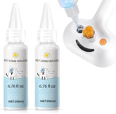 LetsFeed Pet Steam Brush Refill bottle label for gentle grooming between baths