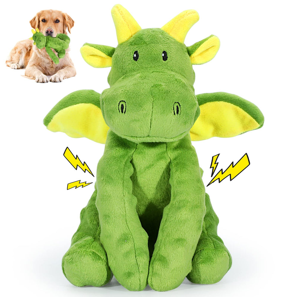 Letsmeet Juguete chirriante para perro con peluche, estimula juego diario.