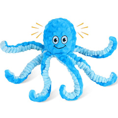 Letsmeet pulpo peluche crujiente: estimula juego activo y curiosidad del perro