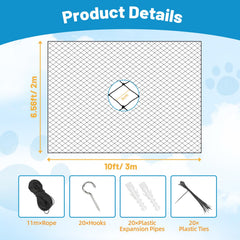 Lewondr cat netting balcony sizes shows flexible options for varied spaces