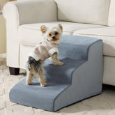 LEXTRO dog stairs 3-steps ramp aids small dogs reaching beds safely.