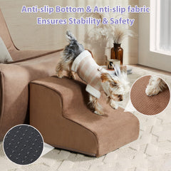 LEXTRO Dog Stairs non-slip bottom prevents sliding on smooth floors.