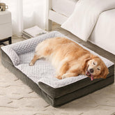 LEXTRO orthopedic dog bed with egg crate foam supports joints and comfort for large dogs
