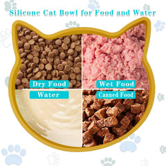 Lfpkixise whisker-fatigue relief bowl with suction-cup base for steady dining