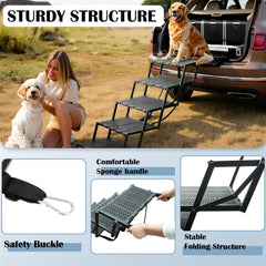 LIALEX Wide Dog Ramp in-vehicle-trunk-use supports safe pet entry to your vehicle.