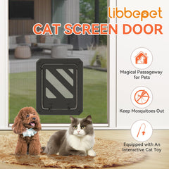 LIBBEPET cat door opening 7x9 inches enabling comfortable passage for small pets