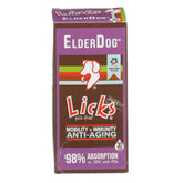 Licks Pill Free ElderDog gel packets with roasted chicken flavor for senior dogs' daily joint comfort.