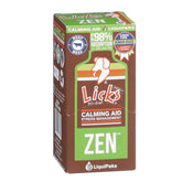 Licks Pill Free Zen Dog gel packets hero image showing calming aid for anxious dogs