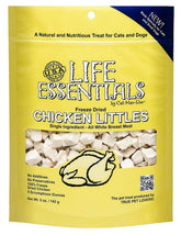 LIFE ESSENTIALS BY CAT-MAN-DOO freeze dried chicken littles treat pieces are ideal for training rewards.