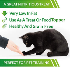Life Essentials chicken bites used as food topper over kibble.