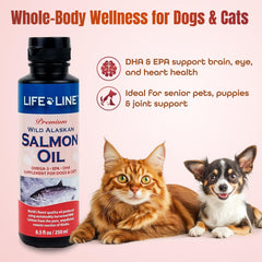 Life Line Wild Alaskan Salmon Oil pet enjoying taste supports consistent use.