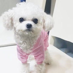 LifeWheel pet jumpsuit fleece close-up reveals soft fabric and snap closure