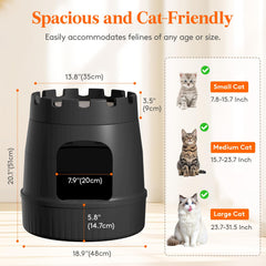 Lifewit Castle Cat House low entrance platform for easy kitten access