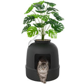 Lifewit hidden litter box flowerpot front view showing discreet design for living spaces
