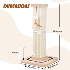 LIFLIX 27 cat scratching post height 67cm for full body stretch and exercise