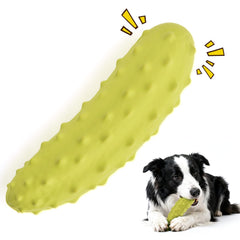 LIFLIX cucumber-shape squeaky dog toy prolongs playtime and motivates chewing.