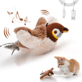 LIFLIX Flappy Bird Cat Toy brown sparrow on floor inviting indoor play