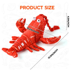 LIFLIX Flappy Lobster Toy side play captures interactive toy in action for big cats
