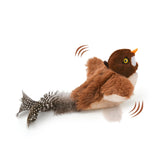 LIFLIX small flappy bird cat toy interaction shot promotes interactive indoor play.