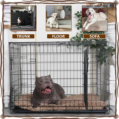 LIGENZ dog crate pad anti-slip bottom keeps crate bed in place.