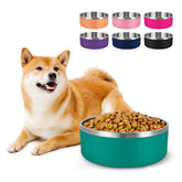 LIHONG stainless steel dog bowls 40oz in deep green showcase rustproof durability for daily meals.