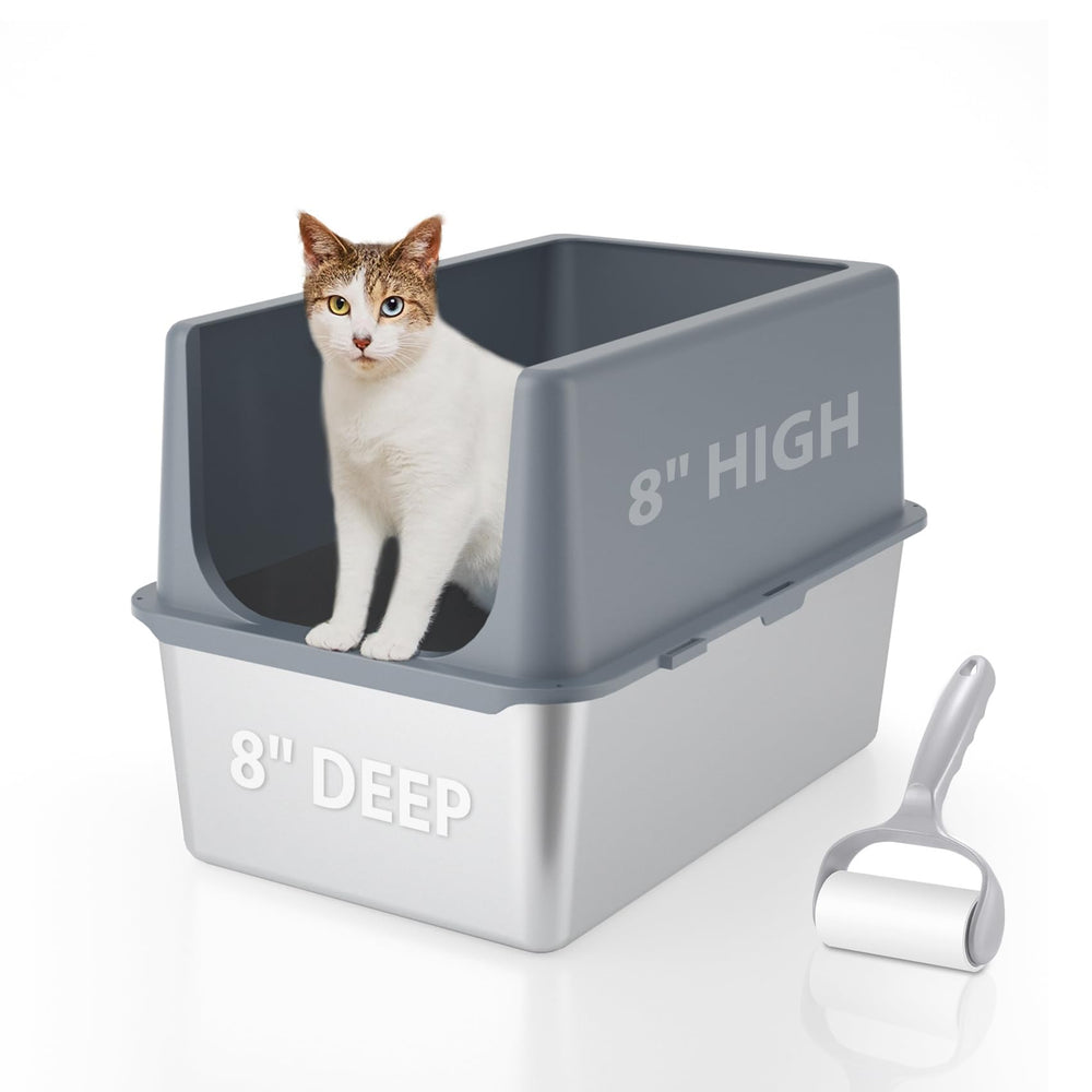 LIHOOOOM litter box lid showing privacy and containment benefits