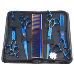 LILYS PET professional dog grooming scissors 7-inch cutting blade for precise trims.