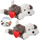 Liliful puppy heartbeat toy pack with two plush dogs for anxious pets.