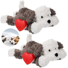 Liliful puppy heartbeat toy pack with two plush dogs for anxious pets.