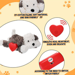 Liliful puppy heartbeat toy in soft plush material for cozy comfort.