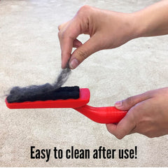 Lilly Brush Forever Furless on clothes demonstrates gentle removal of lint and fur.