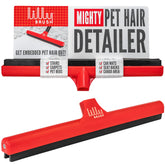 Lilly Brush Mighty Pet Hair Detailer Head with angled blades removes embedded fur from carpets