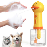 LilyAbeille Electric Duck Shampoo Dispenser creates dense foam for gentle baths