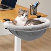 Lilyang Large Cat Desk Bed sunken hammock provides a cozy, secure workspace beside you.