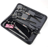 LILYS PET Cutting Scissor 7in in black for precise coat trimming.