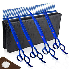 LILYS PET professional 7.5-inch cutting scissors in blue for precise grooming cuts