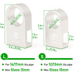 LINLAN mini holder aluminum clamp securely grips glass up to 12mm.